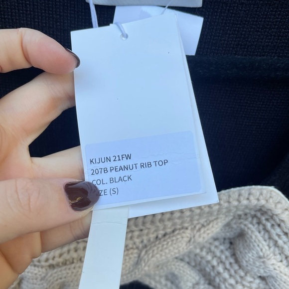 KIJUN WOMEN PEANUT RIB TOP Size Small New with Tags! - Picture 4 of 7